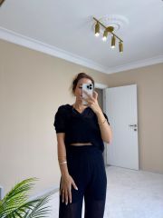 Ajurlu Pantolon Bluz Takım