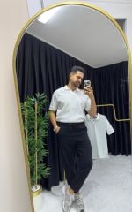 Çizgili Polo Yaka Tişört