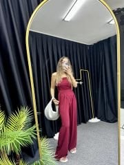 Likralı Bordo Takım