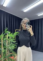 Drape yaka omuz detaylı bady